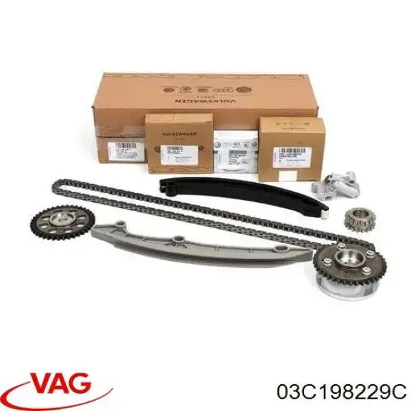 Kit de cadena de distribución VAG 03C198229C precio, desde 153,25 EUR