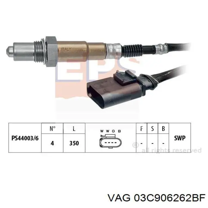 Sonda lambda post catalizador VAG 03C906262BF