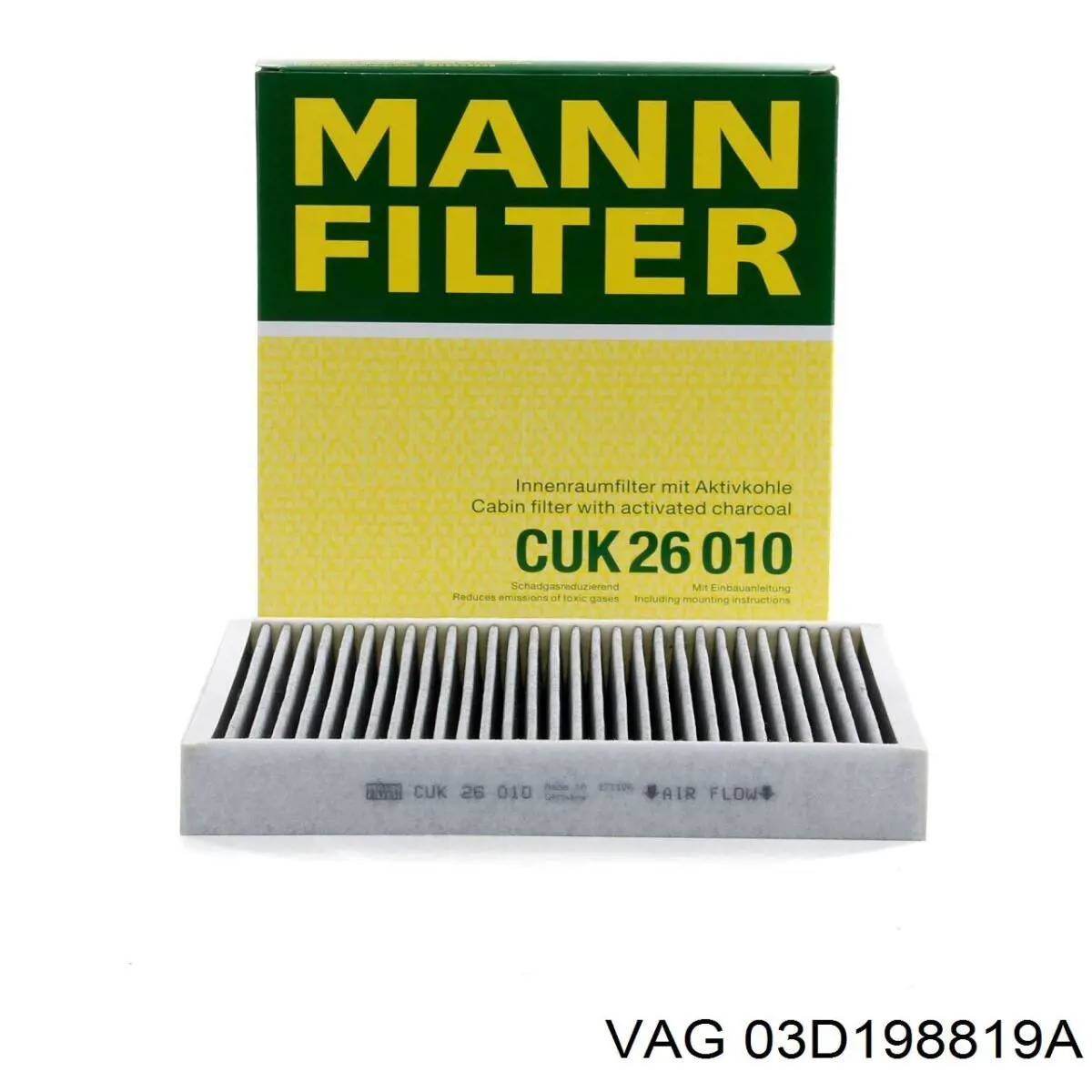Filtro de aceite motor VAG 03D198819A