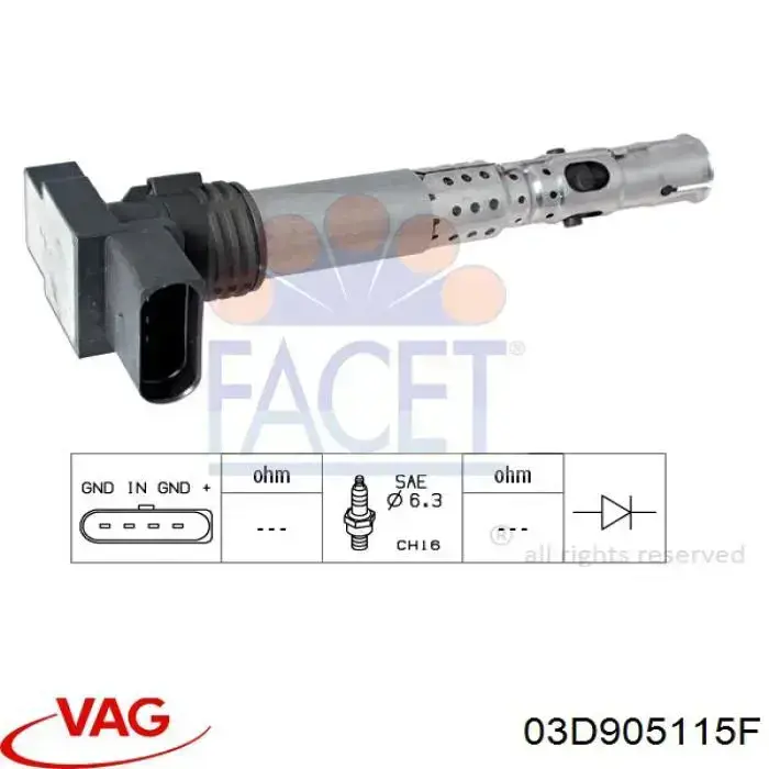 Bobina de chispa VAG 03D905115F precio, desde 24,68 EUR