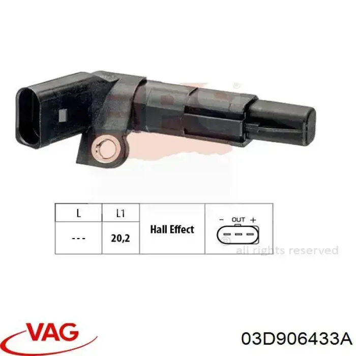 Generador de impulsos, cigüeñal  VAG 03D906433A precio, desde 31,88 EUR
