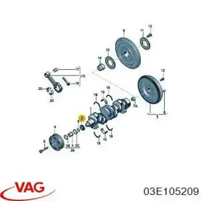 03E105209 VAG Piñón del cigüeñal 