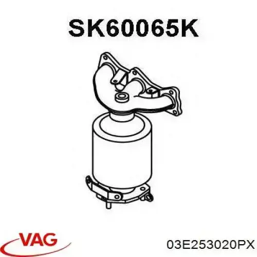 Comprar 03E253020PX VAG Catalizador