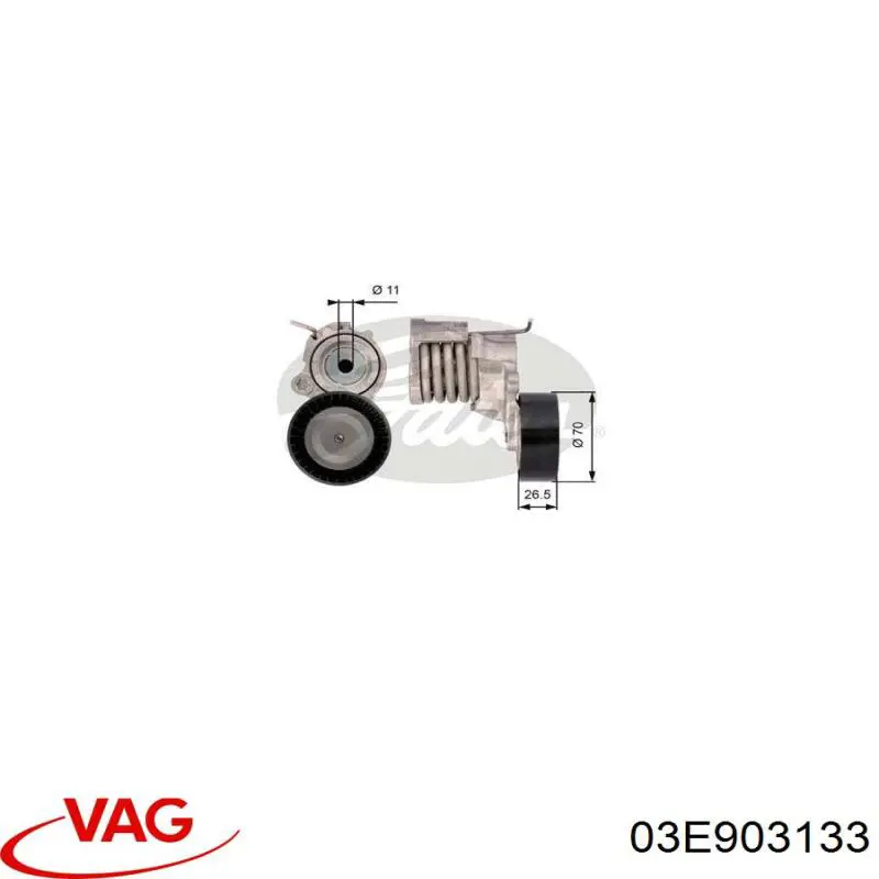 03E903133 VAG Tensor de correa de alternador