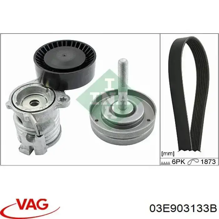 Tensor de la correa trapecial VAG 03E903133B precio, desde 37,81 EUR