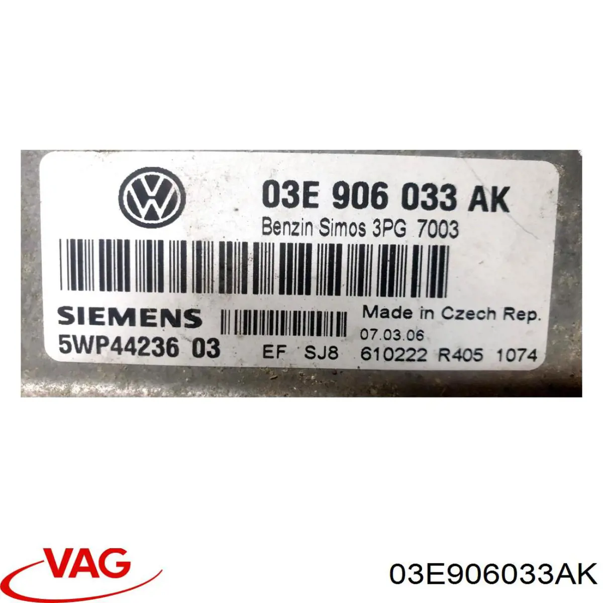 03E906033AK VAG Centralina Del Motor