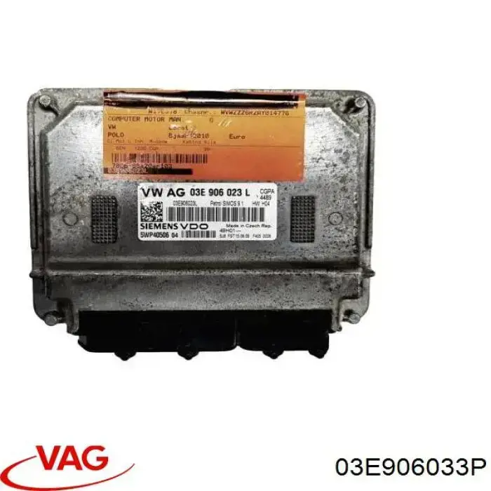 03E906033P VAG Centralina Del Motor