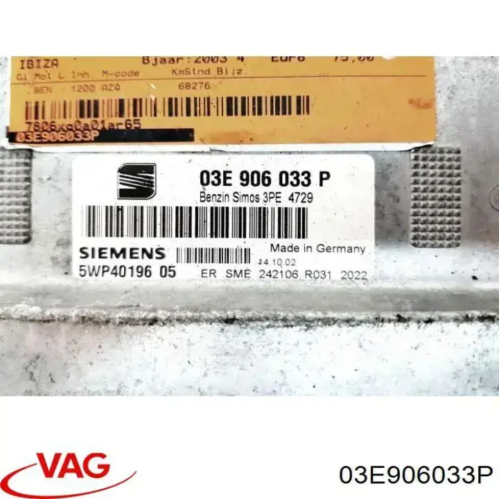 Unidad de control del motor  VAG 03E906033P precio, desde 47,92 EUR