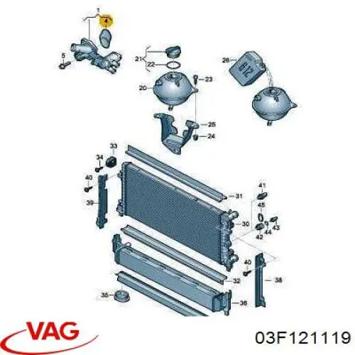 Junta de la carcasa del termostato VAG 03F121119 precio, desde 4,78 EUR