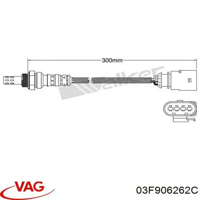 Sonda lambda de oxígeno posterior al catalizador 03F906262C VAG