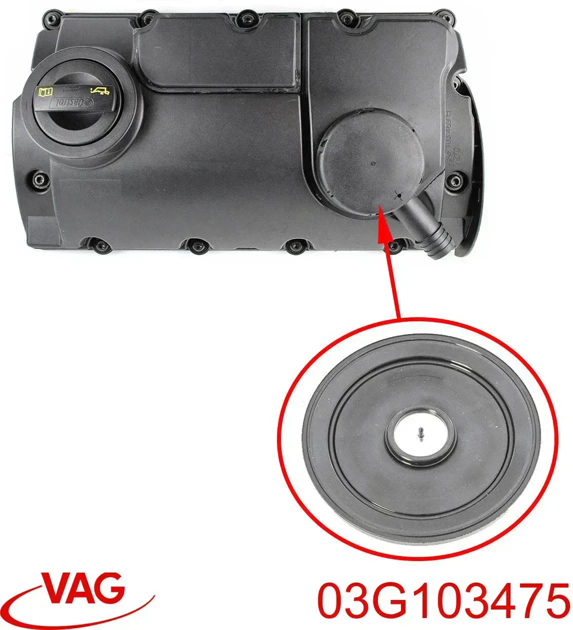 Membrana del separador de aceite Mitsubishi 03G103475 precio, desde 65,34 EUR
