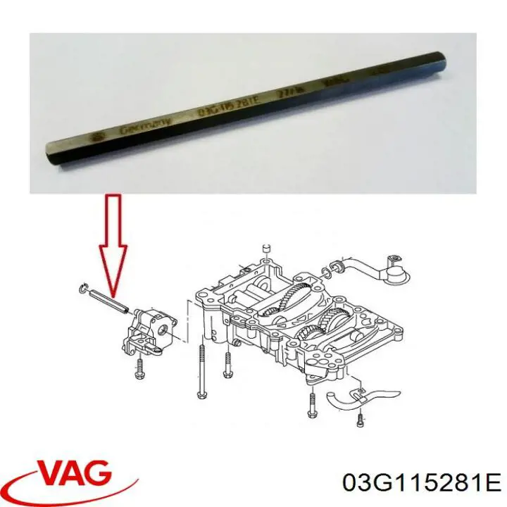 Kit de reparación, bomba de aceite VAG 03G115281E