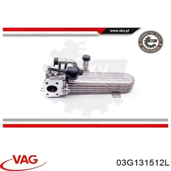 03G131512L VAG Enfriador de recirculación de gases de escape EGR