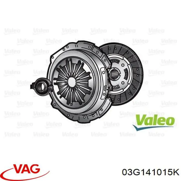 03G141015K VAG kit de embrague (3 partes)