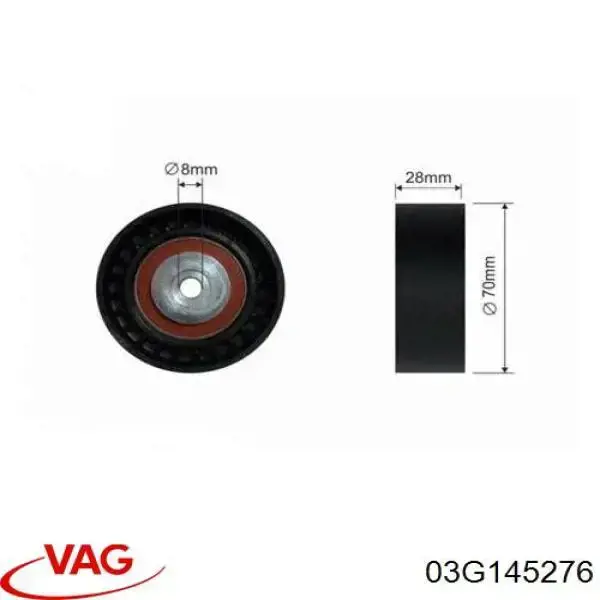 Rodillo guia VAG 03G145276