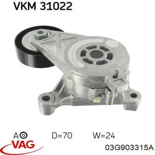 Comprar 03G903315A VAG Tensor de correa poli V 