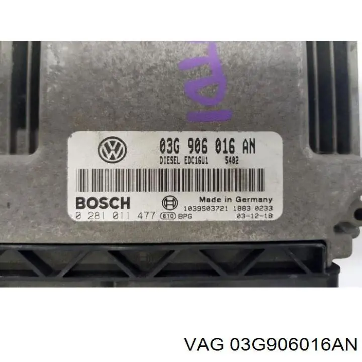03G906016AN VAG Centralina Del Motor