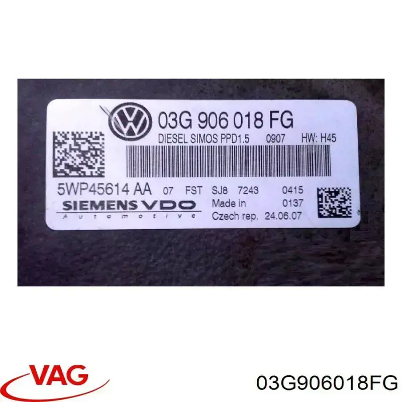 Unidad de control del motor  VAG 03G906018FG precio, desde 155,36 EUR
