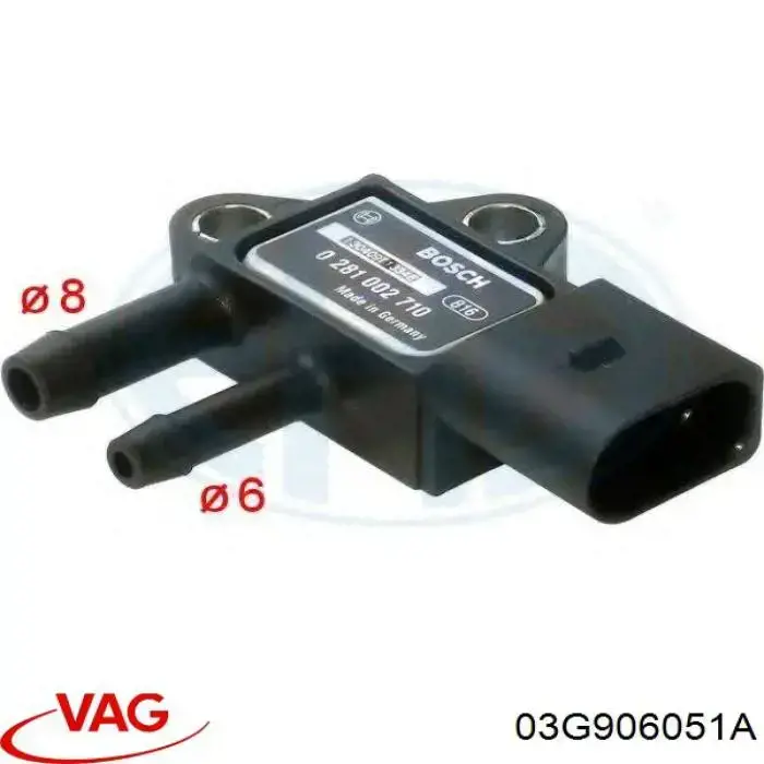 Sensor de presión de gases de escape VAG 03G906051A precio, desde 29,34 EUR