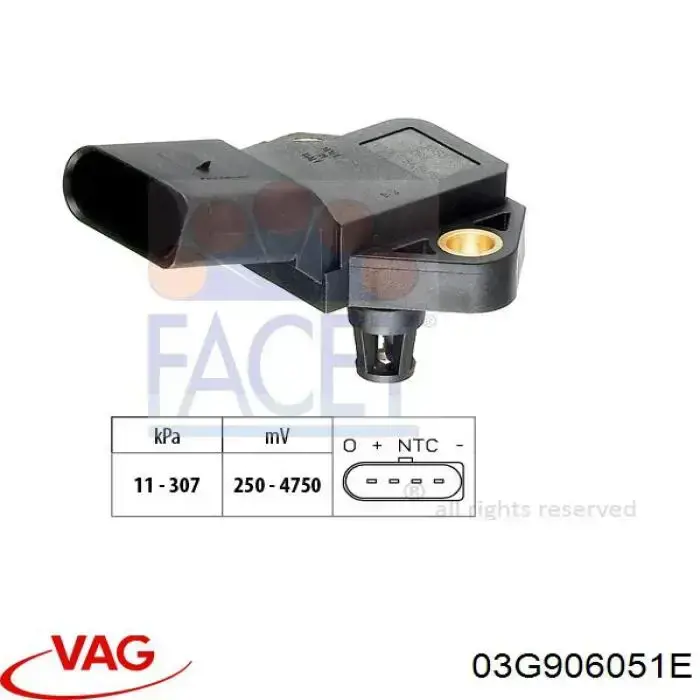 03G906051E VAG Sensor De Presion Del Colector De Admision