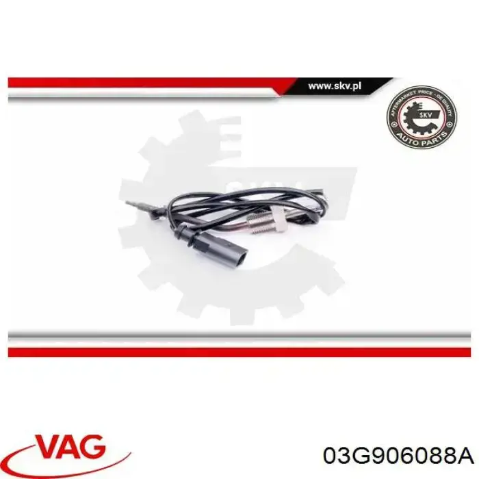 Sensor de temperatura de gases de escape antes de la turbina VAG 03G906088A