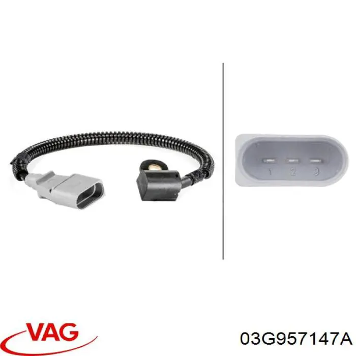 Sensor de árbol de levas 03G957147A VAG