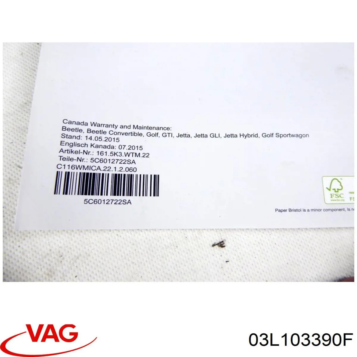 Comprar 03L103390F VAG 