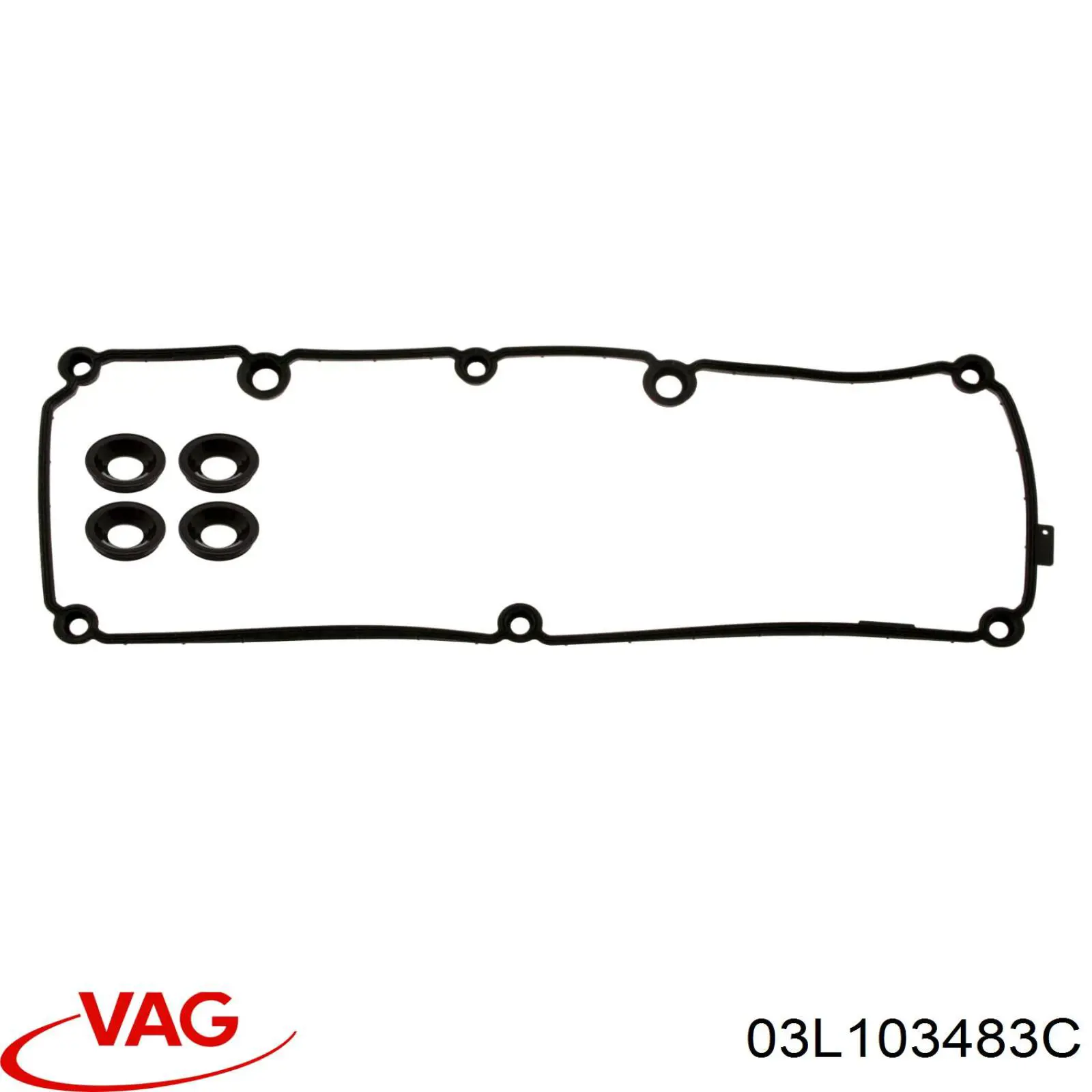 Junta de la tapa de válvulas del motor Volkswagen Tiguan 1 5N1, 5N2