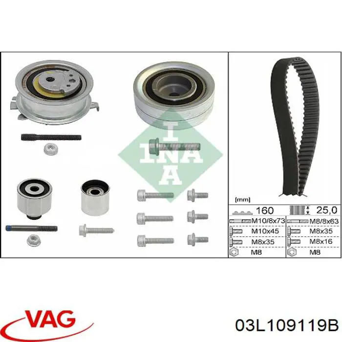 Correa de distribución VAG 03L109119B precio, desde 49,99 EUR