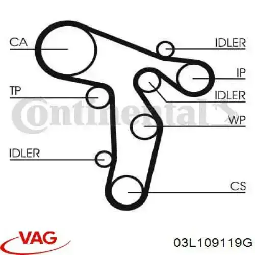 Comprar 03L109119G VAG Correa distribución