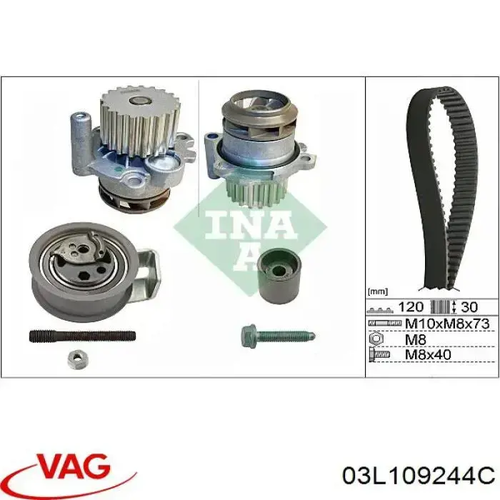 Polea correa distribución VAG 03L109244C precio, desde 12,88 EUR
