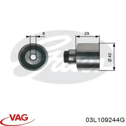 03L109244G VAG Polea tensora intermedio de correa dentada