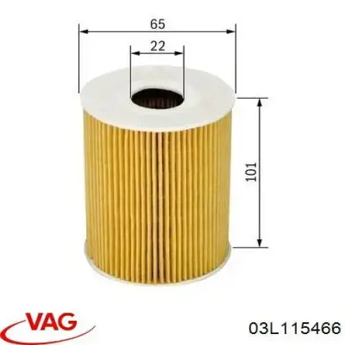 03L115466 VAG Filtro aceite