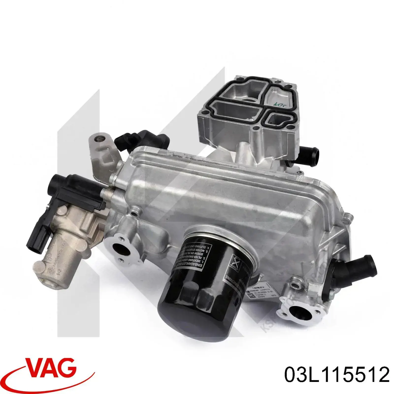 Enfriador de recirculación de gases de escape EGR 03L115512 VAG