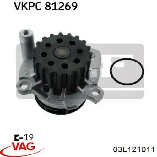 Comprar 03L121011 VAG Bomba de agua para motor