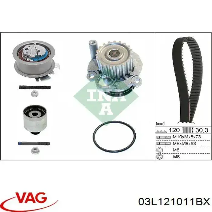 Bombeadora de agua VAG 03L121011BX precio, desde 48,11 EUR