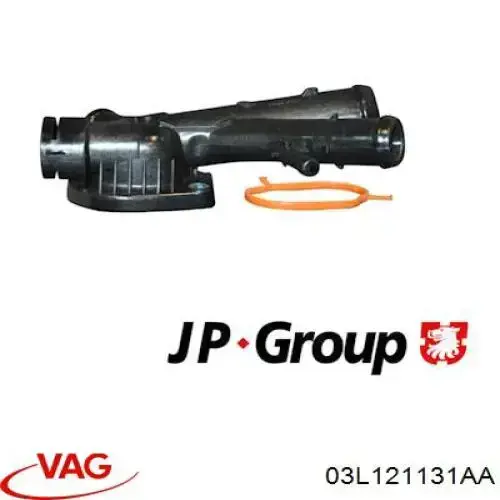 03L121131AA VAG brida del sistema de refrigeración (triple)