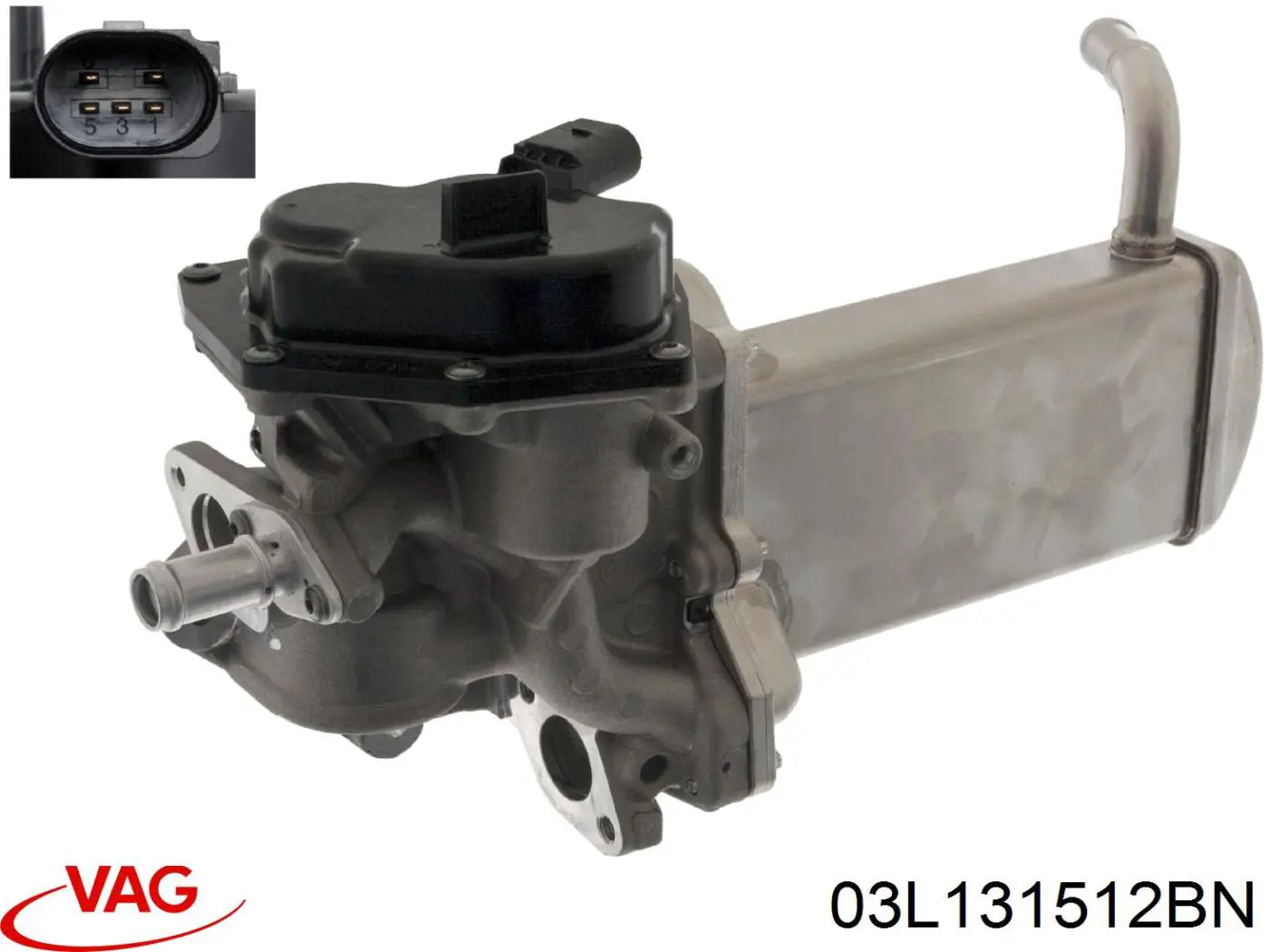Comprar 03L131512BN VAG Enfriador de recirculación de gases de escape EGR