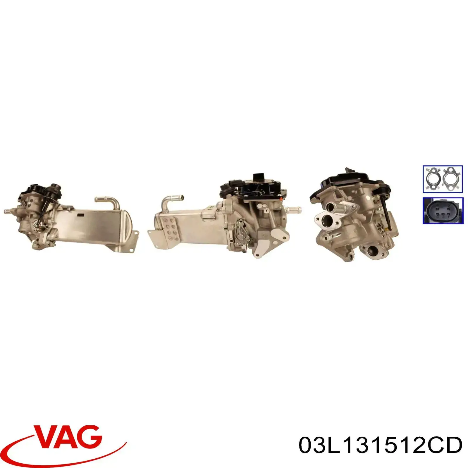 Enfriador de recirculación de gases de escape EGR VAG 03L131512CD precio, desde 159,72 EUR