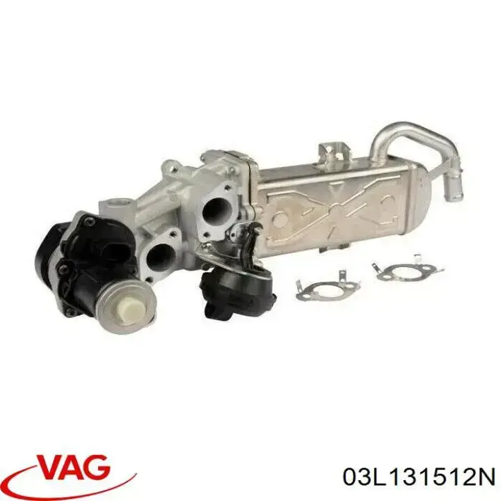 Enfriador de recirculación de gases de escape EGR 03L131512N VAG