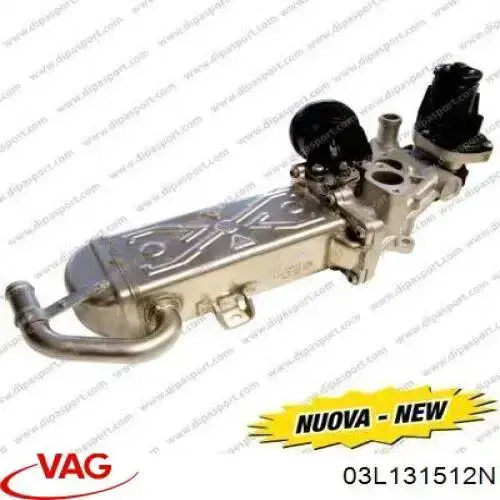 Enfriador de recirculación de gases de escape EGR VAG 03L131512N