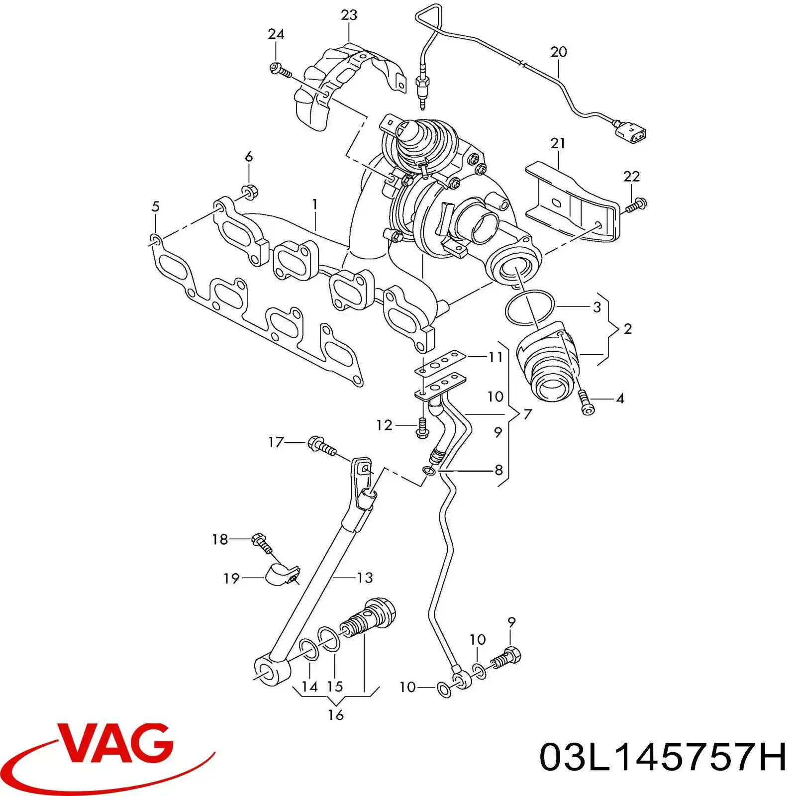 Junta de turbina de escape VAG 03L145757H precio, desde 3,40 EUR