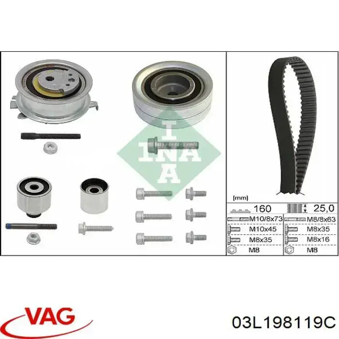 Kit de distribución 03L198119C VAG