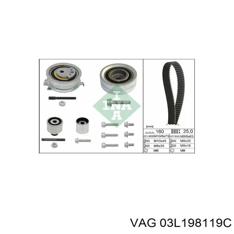 Kit de distribución 03L198119C VAG