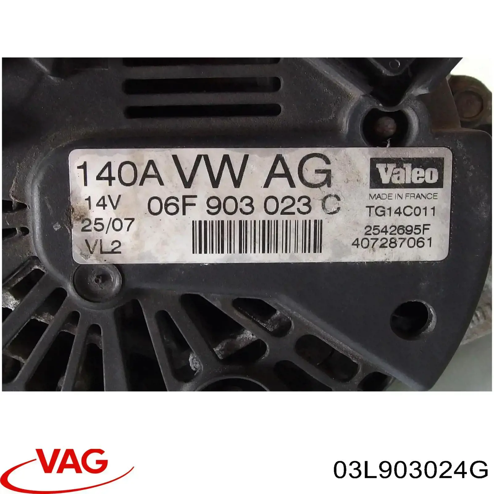 Alternador del motor VAG 03L903024G precio, desde 222,16 EUR