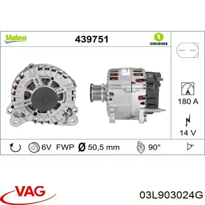 Generador VAG 03L903024G