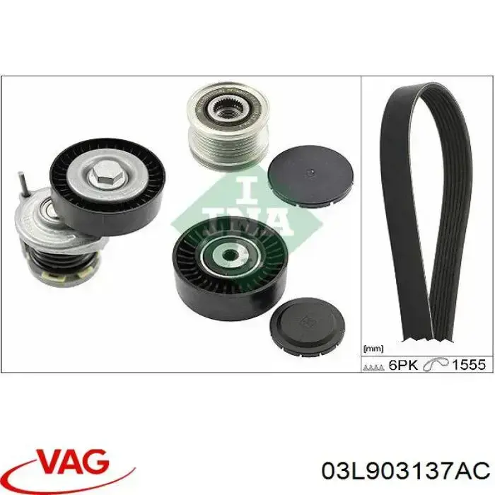 03L903137AC VAG Correa poly v