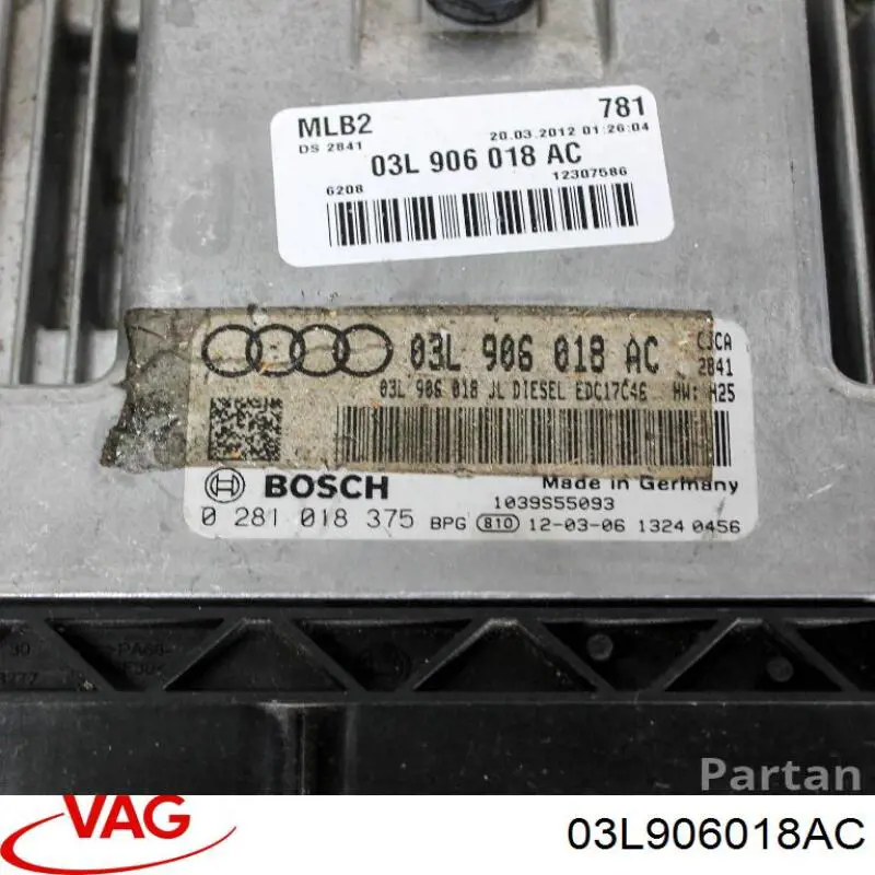 Centralina Del Motor / Modulo De control Del Motor (ecu) para Audi A4 (8K5)
