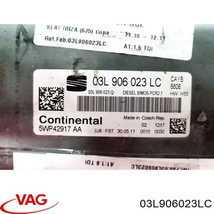 03L906023LC VAG Centralina Del Motor