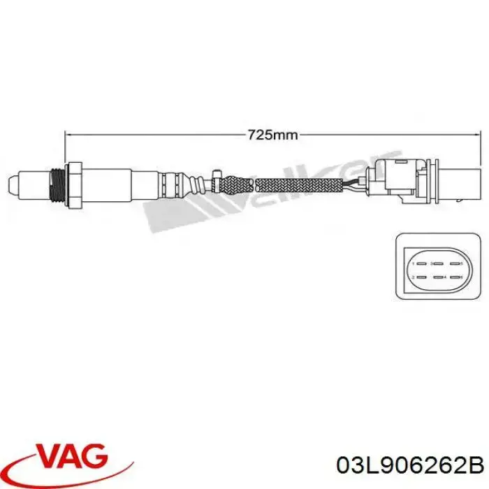 Sensor de oxígeno previo al catalizador 03L906262B VAG